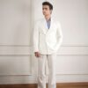 white double breasted blazer