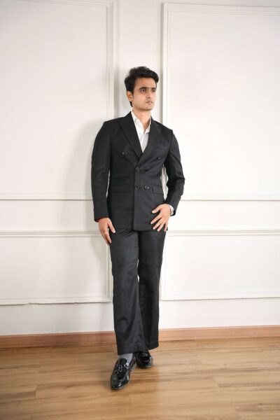 black double breasted blazer