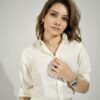 classic cream shirt for women