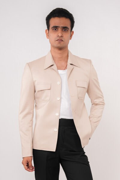 beige stylish jacket men