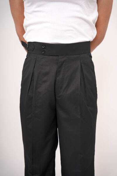 black straight fit trouser