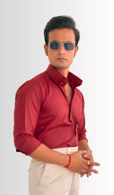 Aceza Crisp Straight Colour Shirt | Rich Maroon